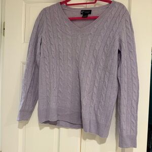 C by Bloomingdale's Lavender V-Neck Sweater